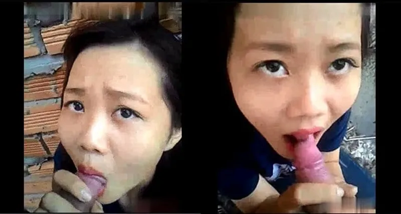 Ghệ bú cặc ở vườn sau nhà